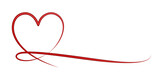 Fototapeta  - Symbol of the stylized red heart.