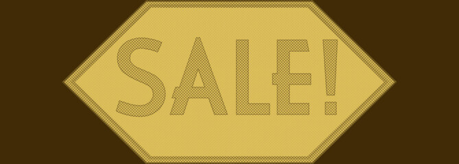 Abstract golden texture sale sign background image.