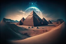 Ancient Pyramids, A Mysterious Civilisation, And A Magical Setting. Generative AI