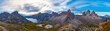 Tre Cime di Lavaredo Locatelli refuge (Three Peaks of Lavaredo or Drei Zinnen) national park summer landscape.
