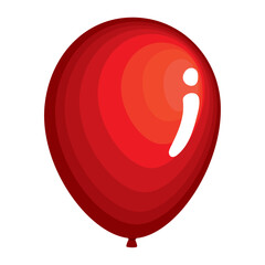 Sticker - red balloon helium floating