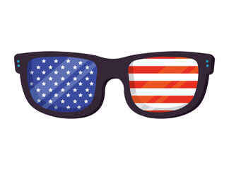 Wall Mural - usa flag in sunglasses