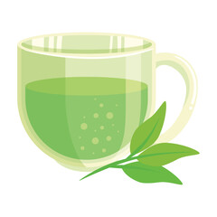 Canvas Print - green tea drink