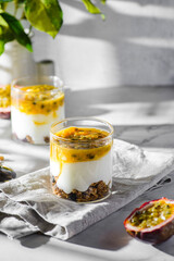 Wall Mural - dessert with yogurt and passion fruit