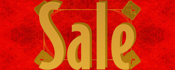 Wall Mural - Abstract golden texture sale sign background image.