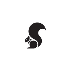 Wall Mural - squirrel logo abstract design vector illustration