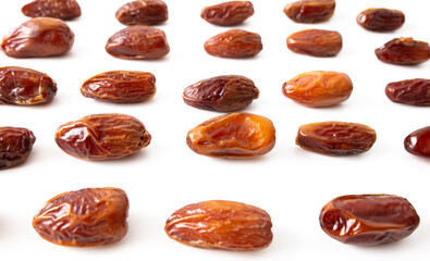 Sticker - Dried dates isolated on white background.