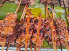 Grilled Frogs In The Street Market Of Siem Reap