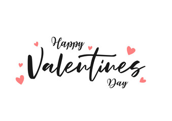  Happy Valentines Day typography poster with handwritten calligraphy text