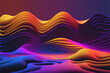 Abstract futuristic psychic energy flowing background with waves, Generative AI