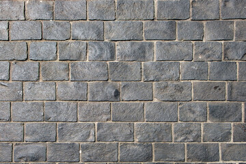 Wall Mural - pattern of grey granite cobble stones