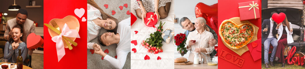 Poster - Beautiful collage for Valentine's Day holiday