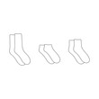 © BlackMirageArt - Set of socks in a different pattern. socks set in flat style. Perfect for coloring book, textiles, icon, web, painting, books, t-shirt print.
