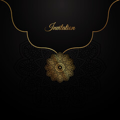 Wall Mural - Elegant black and gold invitation design