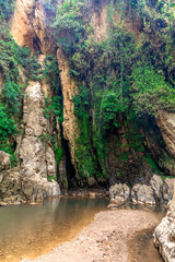 Wall Mural - mountain waterfall in the nature of South America