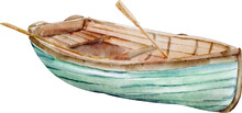 Watercolor Rowboat