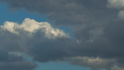 Wall Mural - time lapse of blue sky and white clouds