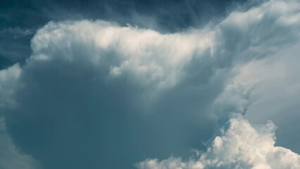 Wall Mural - time lapse of blue sky and white clouds