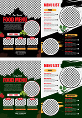 Creative bifold brochure
restaurant food menu vector, EPS file