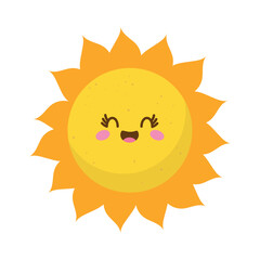 Sticker - hot sun kawaii