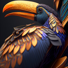 Poster - close up of a toucan