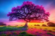 Tree of Life - digital art made by generative AI depicting the tree of life growing in the wild. Glowing and magical, this tree has the spirit of Gaia and provides planetary energy