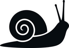 Grape Snail Logo. Isolated Grape Snail On White Background