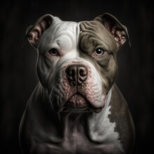 A Dog With A Sad Look On Its Face And A Black Background With A White Spot On The Nose.