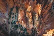 Hoodoos At Bryce Canyon Seen From Above