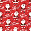 © Diana Kovach - Hand drawn seamless pattern of cute smiling Santa Claus, snowflakes. Lettering Merry Christmas. New Year and Christmas character illustration for greeting card, invitation, wallpaper, wrapping paper