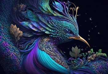 Naklejka na meble Generative AI.   Beautiful Swirls No.15