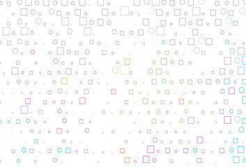 Light Multicolor, Rainbow vector background with circles, rectangles.