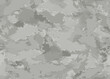 Full seamless gray watercolor camouflage texture print pattern. Usable for Jacket Pants Shirt and Shorts. Army textile fabric. Unique tie dye military camo. Vector illustration.