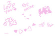 © say_now_ok_world - png. a set of phrases and cute drawings drawn in chalk. Valentine's Day.