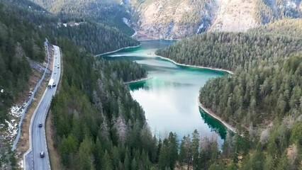 Sticker - Lake on the mountain and forests in Austria