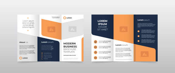 Wall Mural - modern unique a4 trifold brochure template