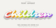 © Aglonemadesign - Children rainbow style 3d text effect editable
