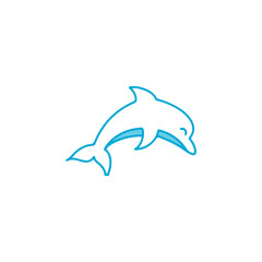 Wall Mural - vector illustration of a dolphin