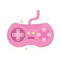 Wall Mural - pink video game control