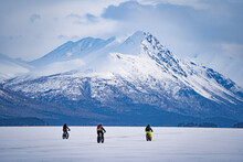 Spring Weather In Lake Clark National Park And Preserve Brings Out Fat Tire Bikes And Bikers Across The Lake.