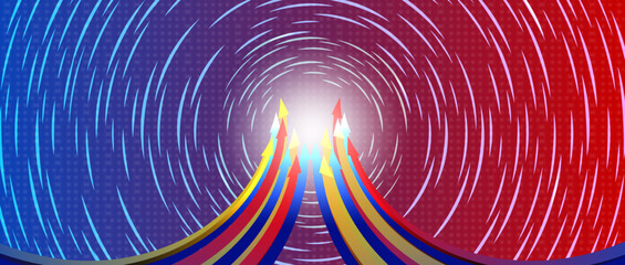 Wall Mural - graph with arrow abstract background
