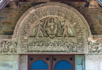 Wall Mural - Linteau roman de l'église de Vandeins, Ain, France