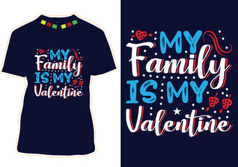 Wall Mural - Valentine's day t-shirt design vector