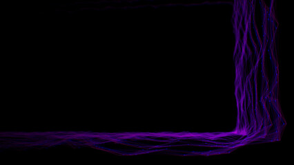 Wall Mural - galactic portal with linear connections. optical illusion of a laser tunnel. technological connectio