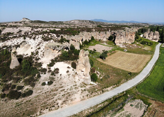 The Aslankaya Temple in Afyonkarahisar is thought to have been built in the 7th century.