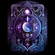 A illustration mystical tarot card