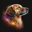 Golden Retriever Dog in Space - Generative AI