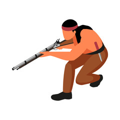 Sticker - Isometric Native American