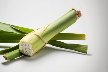 Sticker - Isolated sugar cane on a white backdrop. Generative AI