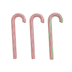 Wall Mural - Isolated red white and green candy canes